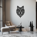Mandala Wolf Metal Wall Art - Boho Animal Wall Decor - KAF272