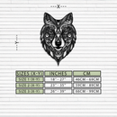 Mandala Wolf Metal Wall Art - Boho Animal Wall Decor - KAF272