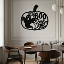 Halloween Boo Pumpkin Metal Wall Art - Spooky Halloween Decor- KAF276