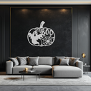 Halloween Boo Pumpkin Metal Wall Art - Spooky Halloween Decor- KAF276