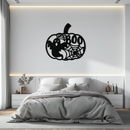 Halloween Boo Pumpkin Metal Wall Art - Spooky Halloween Decor- KAF276