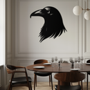 Raven Metal Wall Art - Mysterious Crow Silhouette Decor- KAF277