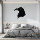 Raven Metal Wall Art - Mysterious Crow Silhouette Decor- KAF277