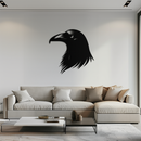 Raven Metal Wall Art - Mysterious Crow Silhouette Decor- KAF277