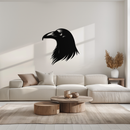 Raven Metal Wall Art - Mysterious Crow Silhouette Decor- KAF277