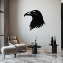 Raven Metal Wall Art - Mysterious Crow Silhouette Decor- KAF277