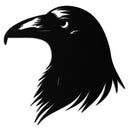 Raven Metal Wall Art - Mysterious Crow Silhouette Decor- KAF277
