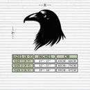 Raven Metal Wall Art - Mysterious Crow Silhouette Decor- KAF277