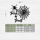 "Trick or Treat" Halloween Metal Wall Art – Spider Web Design- KAF278