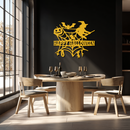 Happy Halloween Metal Wall Art - Witch & Web Design- KAF280