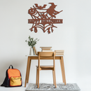 Happy Halloween Metal Wall Art - Witch & Web Design- KAF280