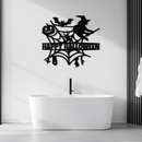 Happy Halloween Metal Wall Art - Witch & Web Design- KAF280