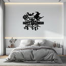Happy Halloween Metal Wall Art - Witch & Web Design- KAF280