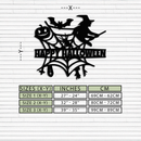 Happy Halloween Metal Wall Art - Witch & Web Design- KAF280