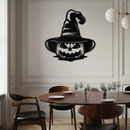 Witch Hat Pumpkin Metal Wall Art - Spooky Halloween Decor- KAF281
