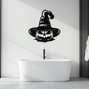 Witch Hat Pumpkin Metal Wall Art - Spooky Halloween Decor- KAF281