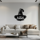 Witch Hat Pumpkin Metal Wall Art - Spooky Halloween Decor- KAF281