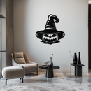 Witch Hat Pumpkin Metal Wall Art - Spooky Halloween Decor- KAF281
