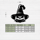 Witch Hat Pumpkin Metal Wall Art - Spooky Halloween Decor- KAF281