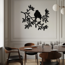 Love Birds Metal Wall Art - Romantic Silhouette Decor- KAF284