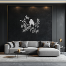 Love Birds Metal Wall Art - Romantic Silhouette Decor- KAF284