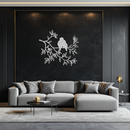Love Birds Metal Wall Art - Romantic Silhouette Decor- KAF284