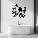 Love Birds Metal Wall Art - Romantic Silhouette Decor- KAF284