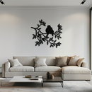 Love Birds Metal Wall Art - Romantic Silhouette Decor- KAF284