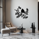 Love Birds Metal Wall Art - Romantic Silhouette Decor- KAF284