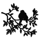 Love Birds Metal Wall Art - Romantic Silhouette Decor- KAF284