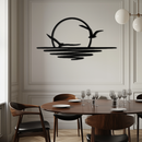 Seaside Sunset Metal Wall Art - Tranquil Ocean View Decor- KAF285