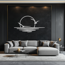 Seaside Sunset Metal Wall Art - Tranquil Ocean View Decor- KAF285