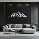 Mountain Metal Wall Art - Majestic Peak Silhouette Decor- KAF286