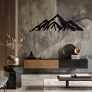 Mountain Metal Wall Art - Majestic Peak Silhouette Decor- KAF286