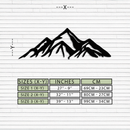 Mountain Metal Wall Art - Majestic Peak Silhouette Decor- KAF286