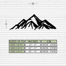 Mountain Metal Wall Art - Majestic Peak Silhouette Decor- KAF286