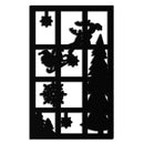 Christmas Window Scene Metal Wall Art - Festive Holiday Decor- KAF291