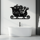 Christmas Sleigh Metal Wall Art - Festive Holiday Decor- KAF292