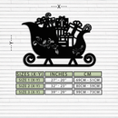 Christmas Sleigh Metal Wall Art - Festive Holiday Decor- KAF292
