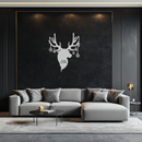 Reindeer Christmas Metal Wall Art - Festive Deer Decor with Ornaments- KAF295