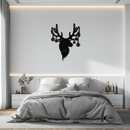 Reindeer Christmas Metal Wall Art - Festive Deer Decor with Ornaments- KAF295