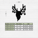 Reindeer Christmas Metal Wall Art - Festive Deer Decor with Ornaments- KAF295