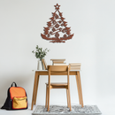 Christmas Tree Metal Wall Art - Festive Holiday Decoration- KAF296