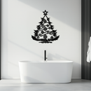 Christmas Tree Metal Wall Art - Festive Holiday Decoration- KAF296