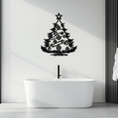 Christmas Tree Metal Wall Art - Festive Holiday Decoration- KAF296