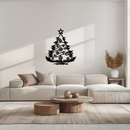 Christmas Tree Metal Wall Art - Festive Holiday Decoration- KAF296