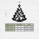 Christmas Tree Metal Wall Art - Festive Holiday Decoration- KAF296