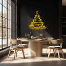 Christmas Tree Metal Wall Art - Festive Holiday Decor with Gifts- KAF298