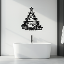 Christmas Tree Metal Wall Art - Festive Holiday Decor with Gifts- KAF298