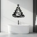 Christmas Tree Metal Wall Art - Festive Holiday Decor with Gifts- KAF298